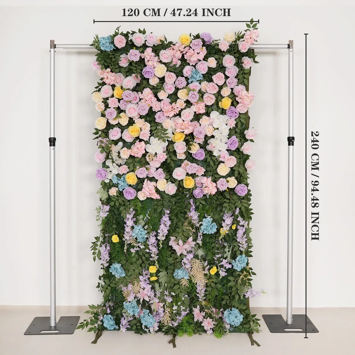 Uflower Flower Wall 3D Purple Pink Rose Floral Backdrop Wedding Party Proposal Decor SET80101 - Uflower