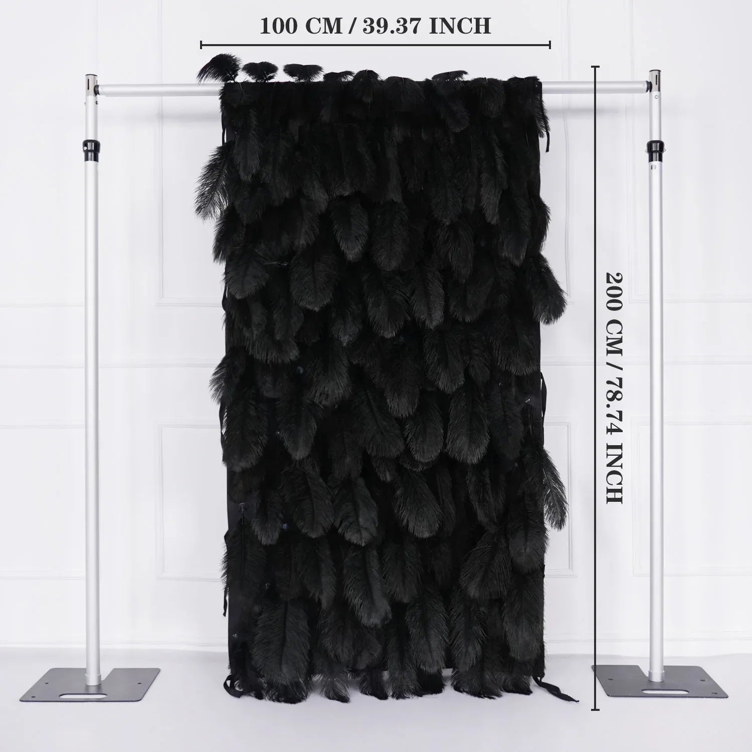 Uflower Artificial Black 5D Flower Wall Wedding Backdrop Deco Birthday Party SET80102 - Uflower