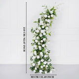 Uflower White Green Rose Floral Arch Wedding Backdrop Decor SET80109 - Uflower