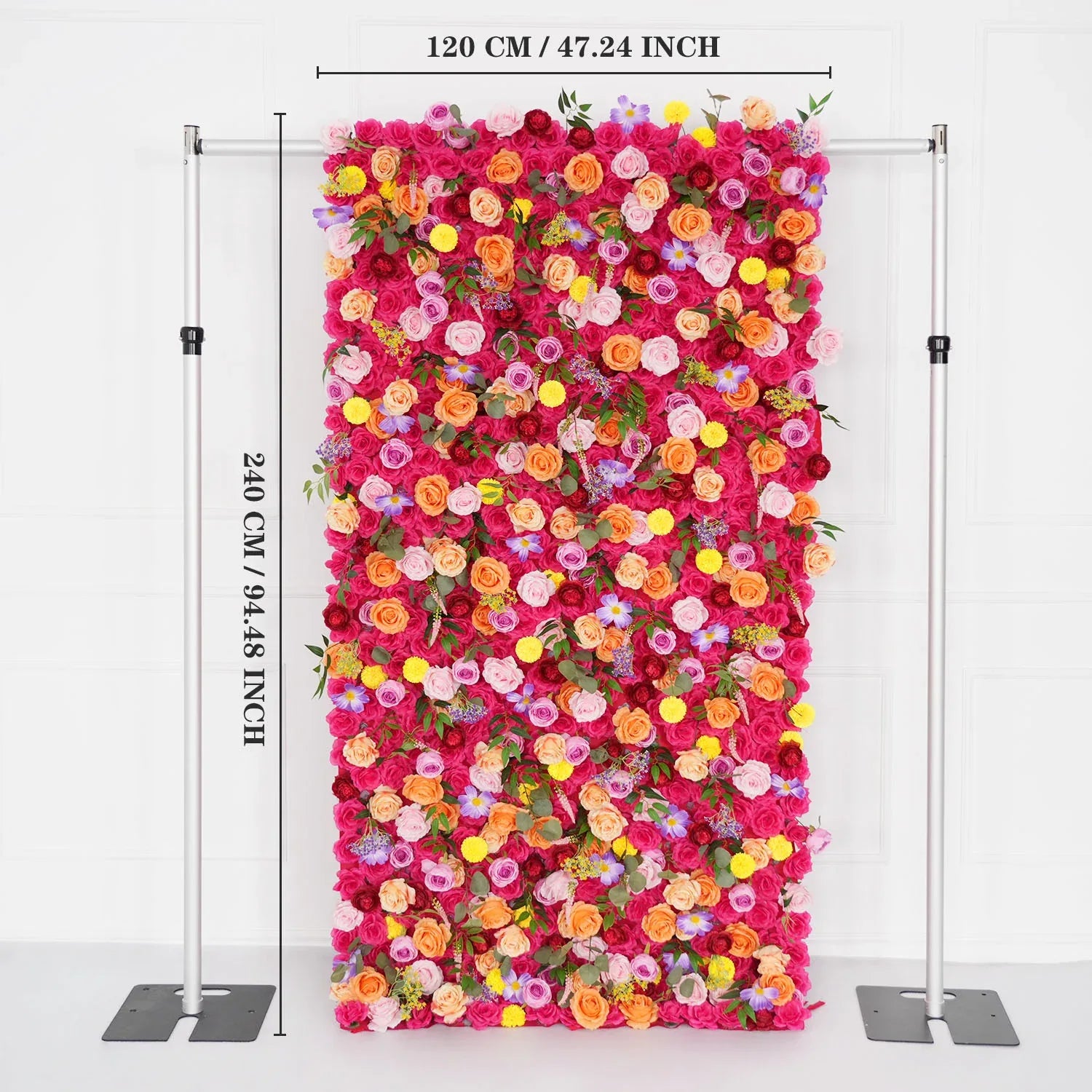 Uflower Artificial Colored Flower Wall Wedding Backdrop Deco Birthday Party SET80025-01 - Uflower
