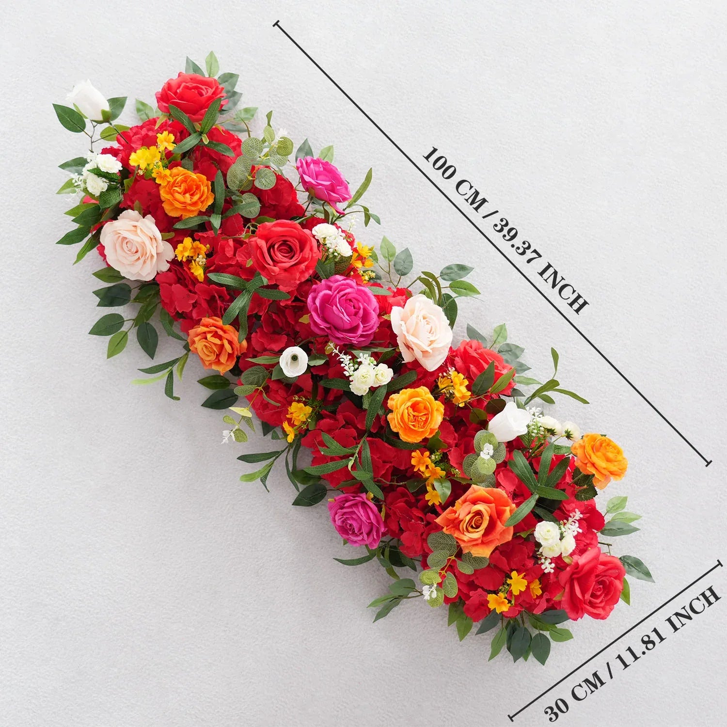 Uflower Colored Sofa Table Runner Floor Flower Arrangement MC80084 - Uflower