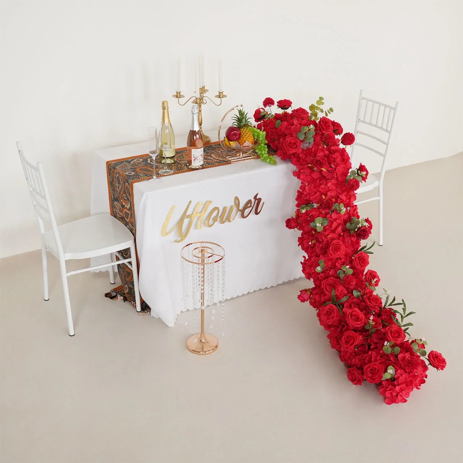 Uflower Artificial Flower Row Sofa Table Runner Floor Flower Arrangement MC80107 - Uflower