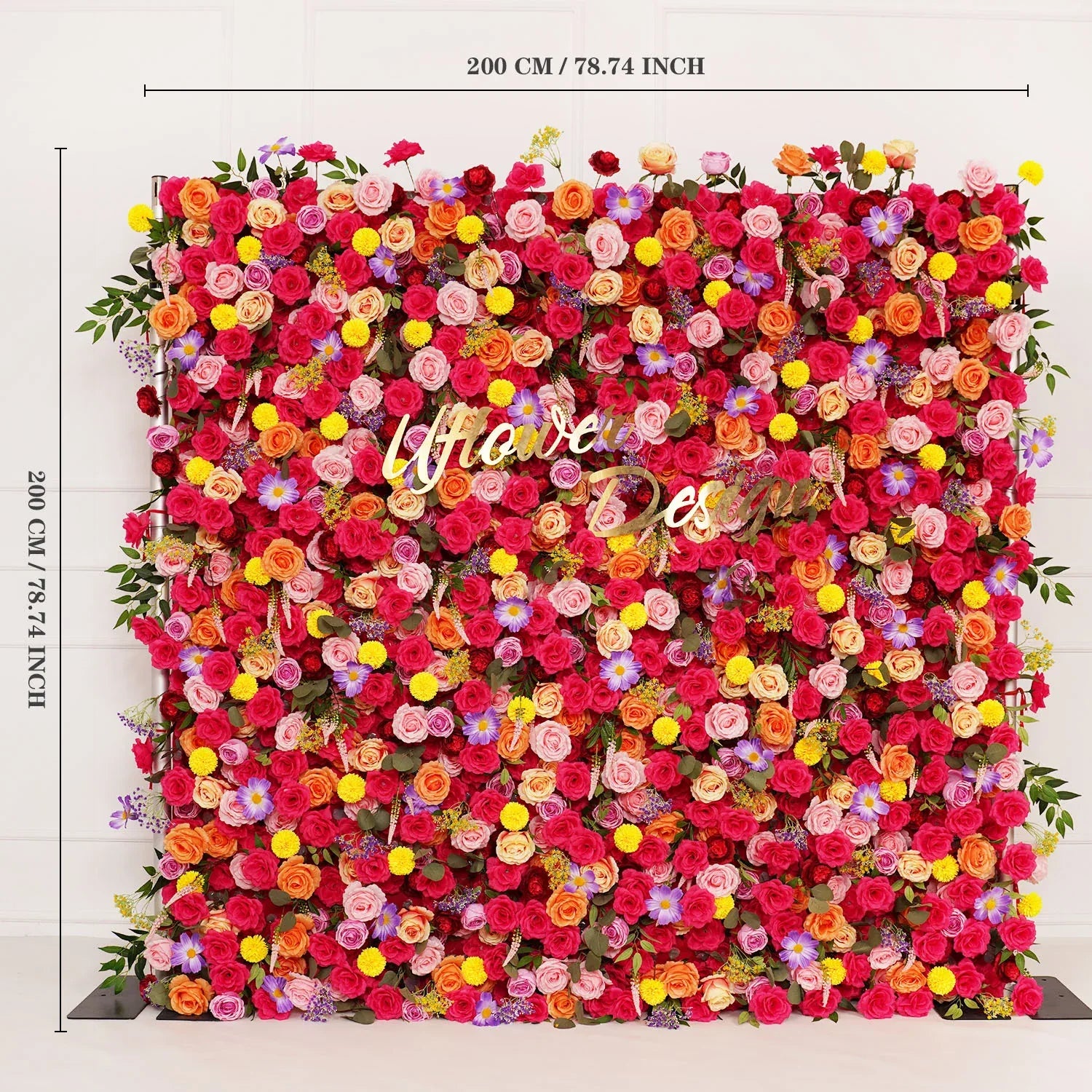 Uflower Artificial Colorful Wedding Flower Wall Decor SET80025 - Uflower