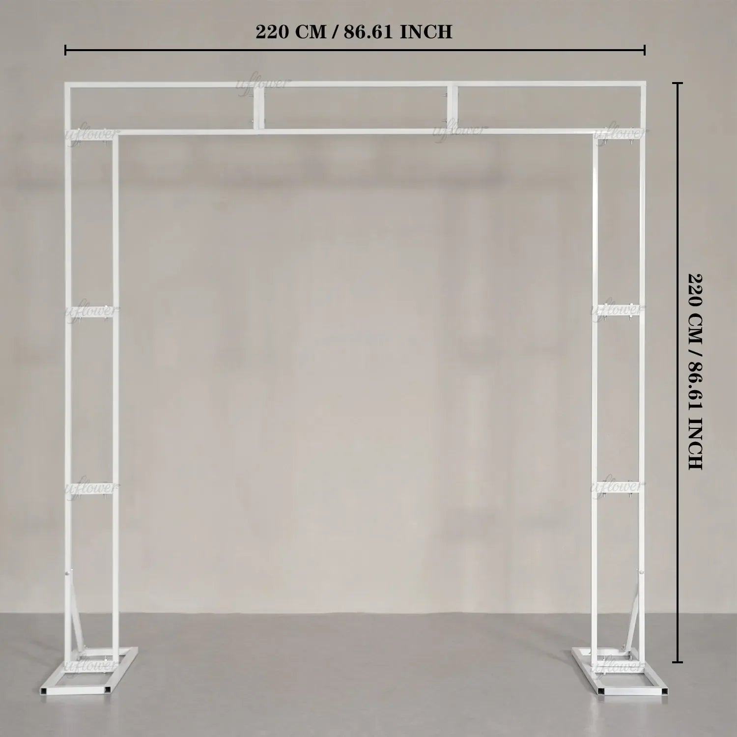 Uflower Square Arch Stand Wedding Background Event Floral Decor Props Frame MSD80030-01 - Uflower