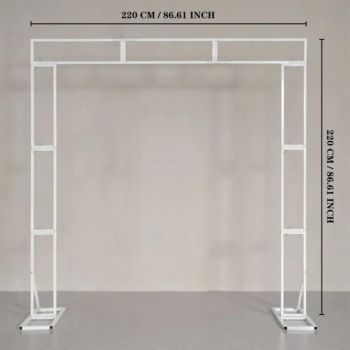 Uflower Square Arch Stand Wedding Background Event Floral Decor Props Frame MSD80030-01 - Uflower