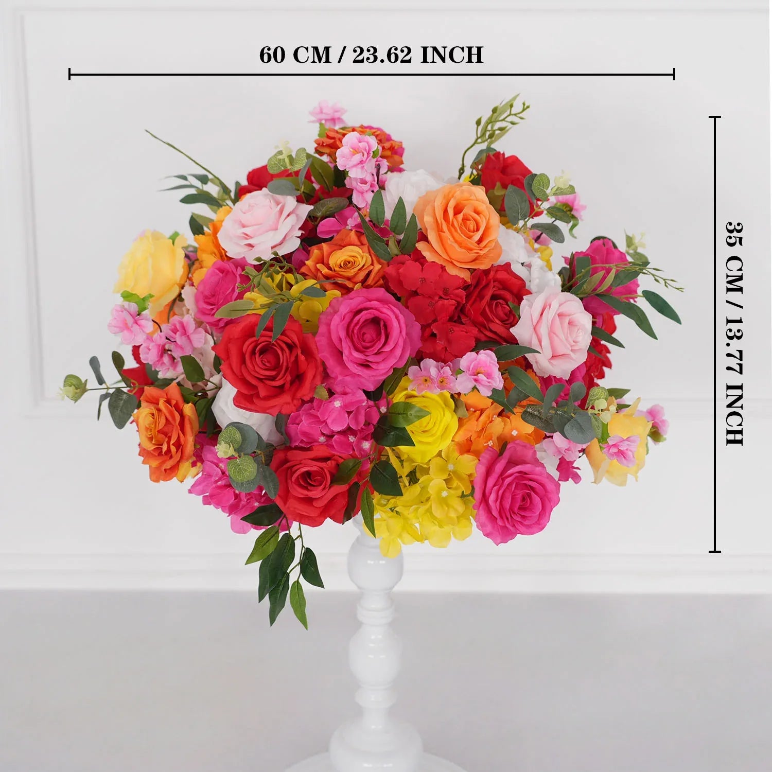 Uflower Colorful Artificial Wedding KT Backdrop Flower Row Decor SET80115 - Uflower