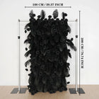 Uflower Artificial Black 5D Flower Wall Wedding Backdrop Decoration MA80034-01 - Uflower