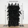 Uflower Artificial Black 5D Flower Wall Wedding Backdrop Decoration MA80034-01 - Uflower