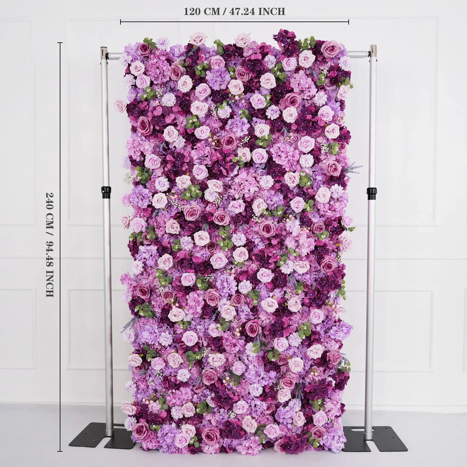 Uflower Purple Rose Flower Wall Backdrop Wedding Party Decoration SET80035 - Uflower