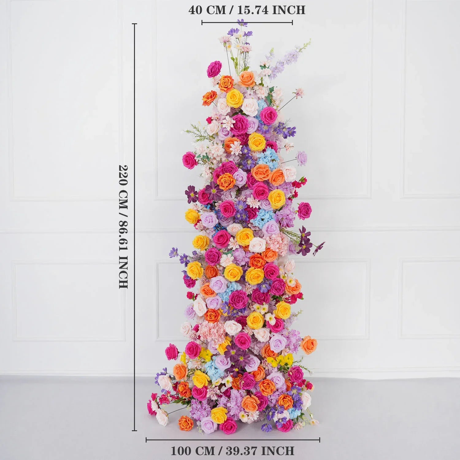 Uflower Colorful Artificial Wedding KT Backdrop Flower Row Decor SET80081 - Uflower