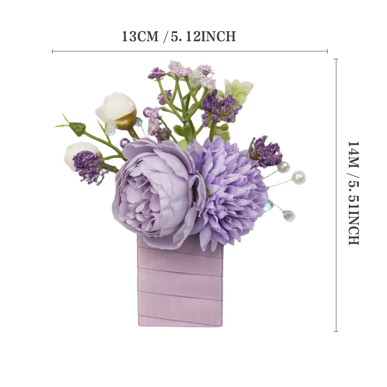 Uflower Boutonnieres in Lilac with Card MG80004-02*6