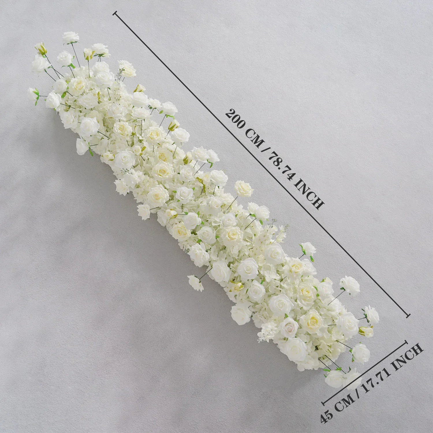 Uflower White Sofa Table Runner Floor Flower Arrangement MC80087-04 - Uflower