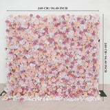 Uflower Artificial Pink Champagne Rose 5D Wedding Flower Wall SET80093 - Uflower