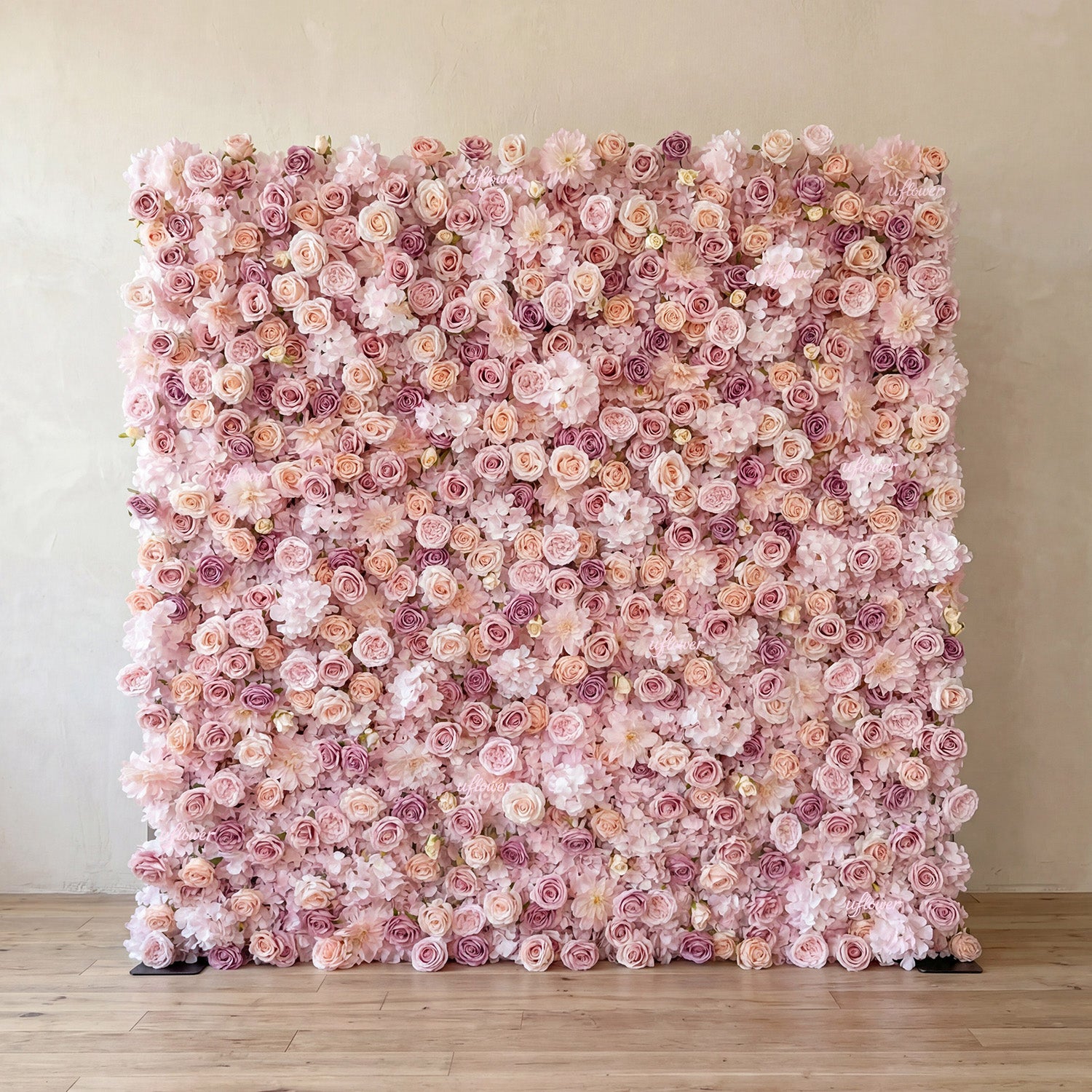 UflowerBlush Rose Flower Wall Backdrop Wedding Party Decoration SET80093-01