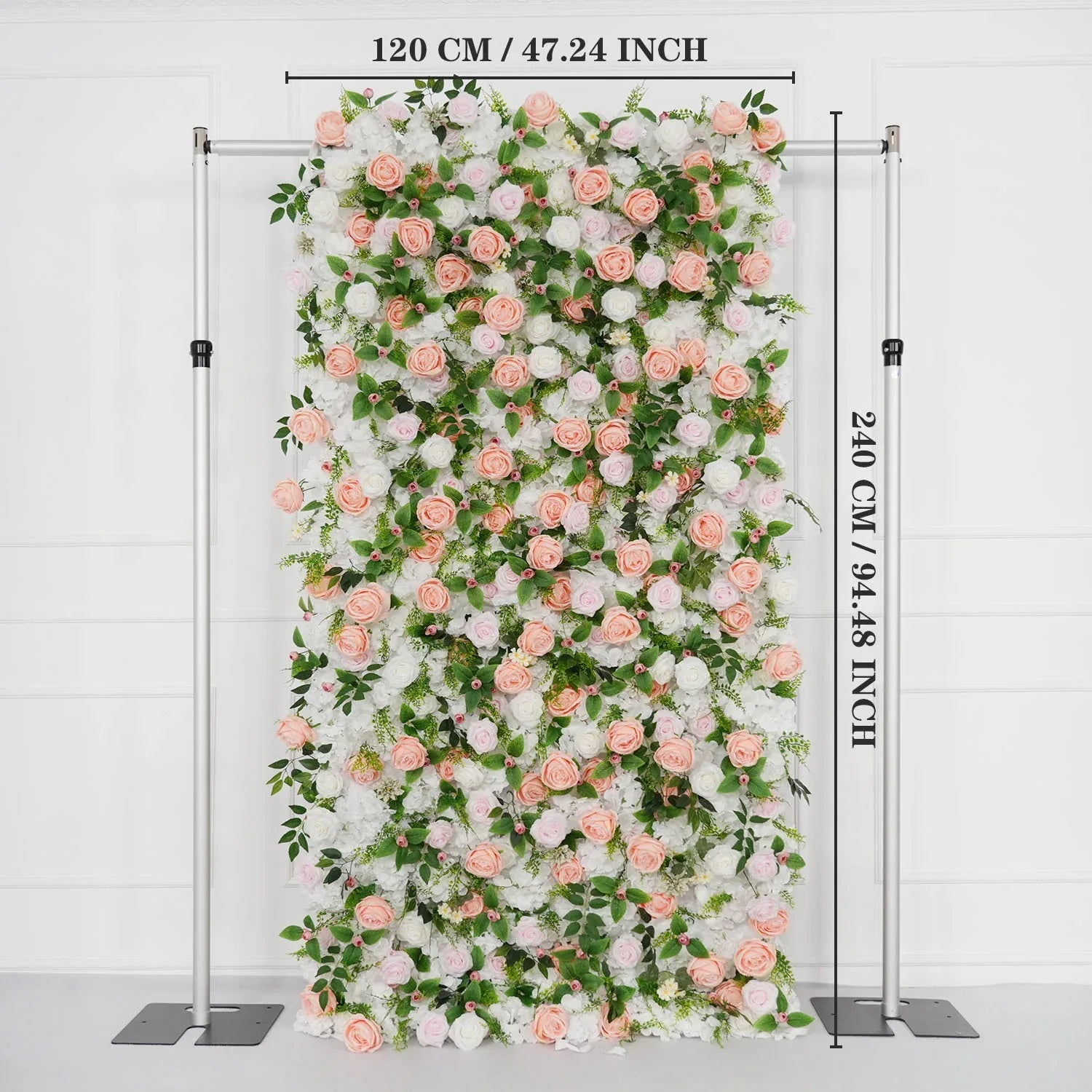 Uflower Artificial Pink White Flower Wall Wedding Backdrop Deco Birthday Party SET80111 - Uflower