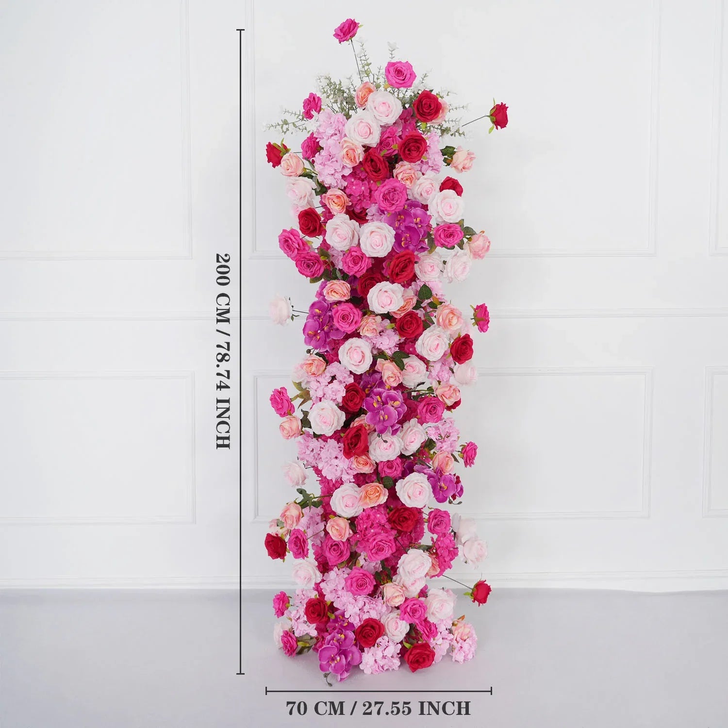 Uflower Pink Rose Wedding Background Arch KT Board Decoration Flower Arrangement SET80082 - Uflower