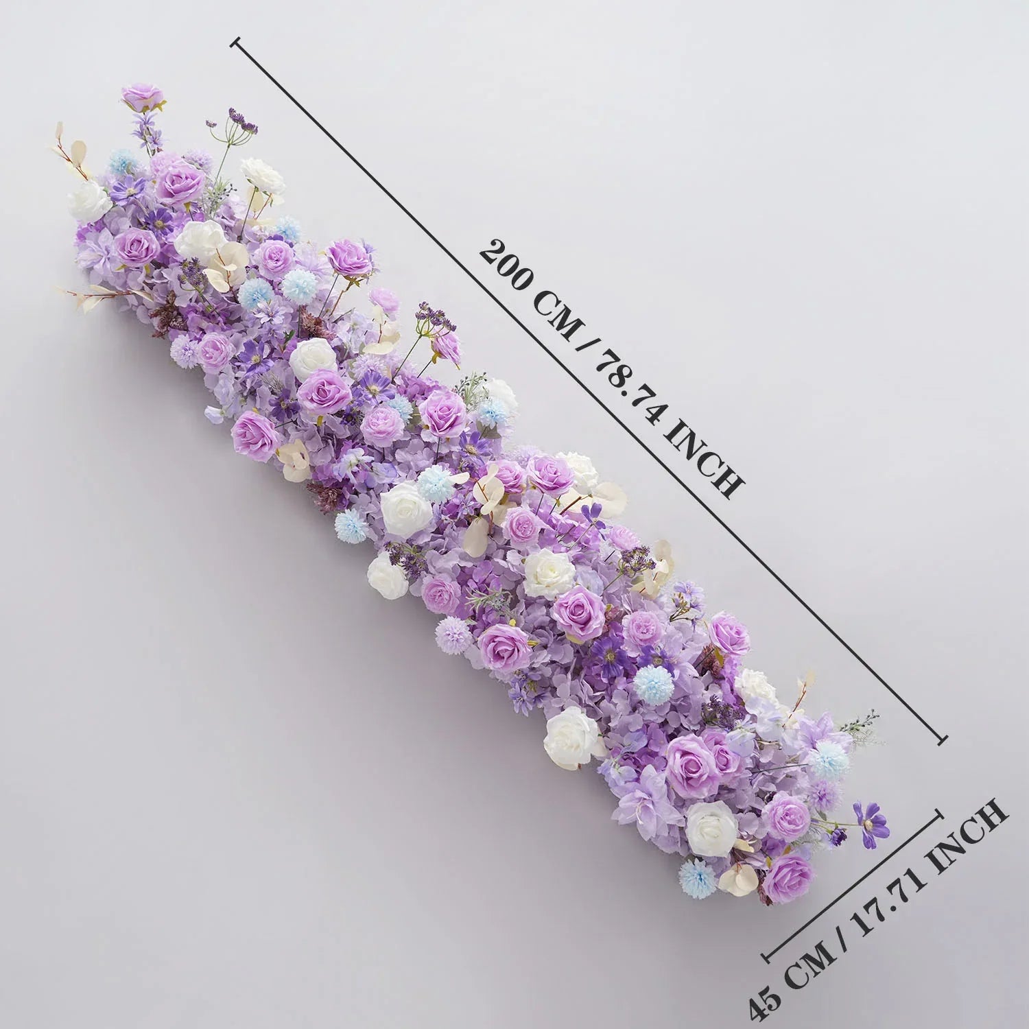 Uflower Purple Rose Floral Door Arch Wedding Party Backdrop Decoration MC80093 - Uflower