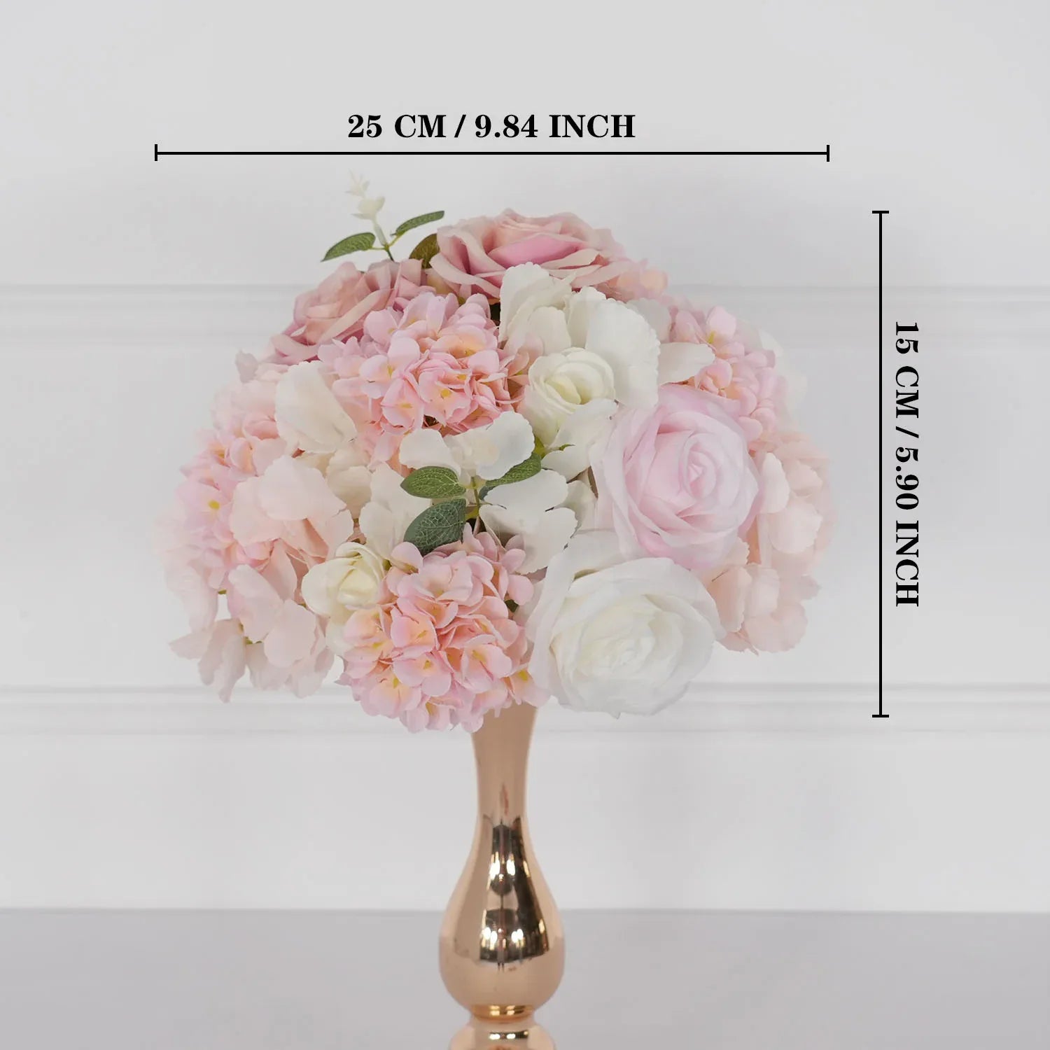 Uflower Pink Table Centerpiece Floral Ball Wedding Table Decoration MB80057 - Uflower