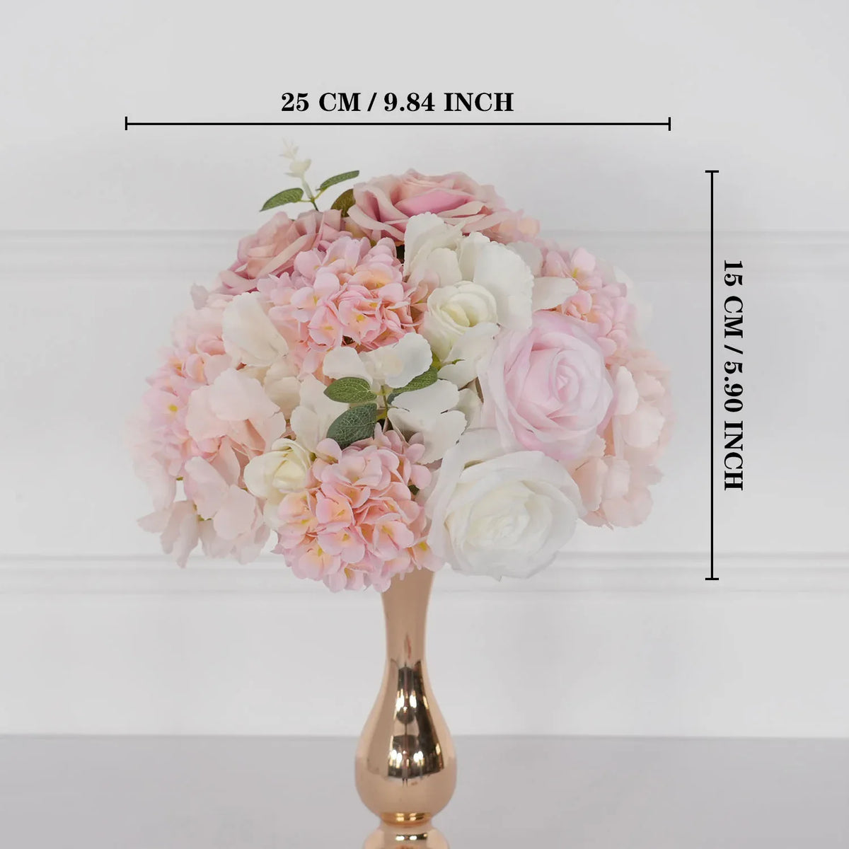 Uflower Pink Table Centerpiece Floral Ball Wedding Table Decoration MB80057 - Uflower