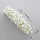 Uflower Pink White Rose Table Runner Sofa Floral Wedding Backdrop Decor SET80137 - Uflower