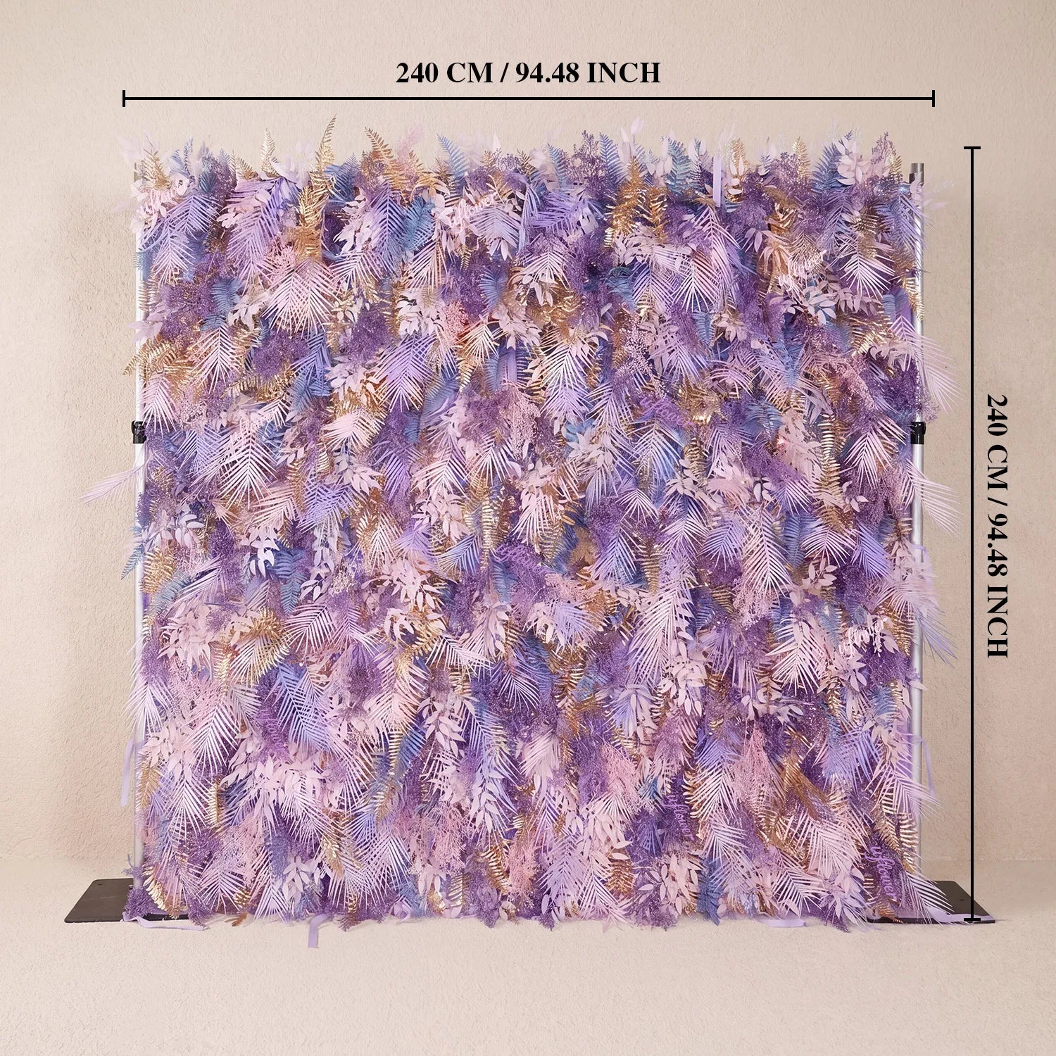 Uflower Pink Purple Flower Wall Wedding Party Decoration & Event Backdrop SET80254-01