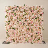 Uflower Toile de fond murale fleurie glycines rose poudré pour mariage et fête SET80232