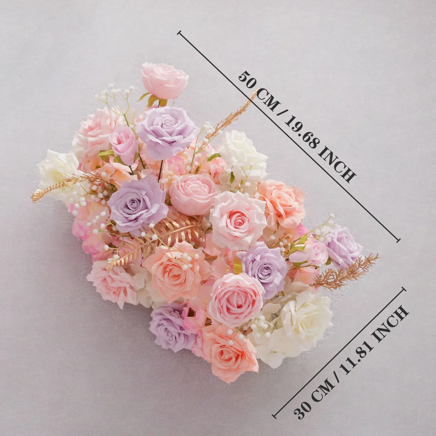 Uflower Purple Pink Rose Floral Door Arch Wedding Party Backdrop Decoration MC80127 - Uflower