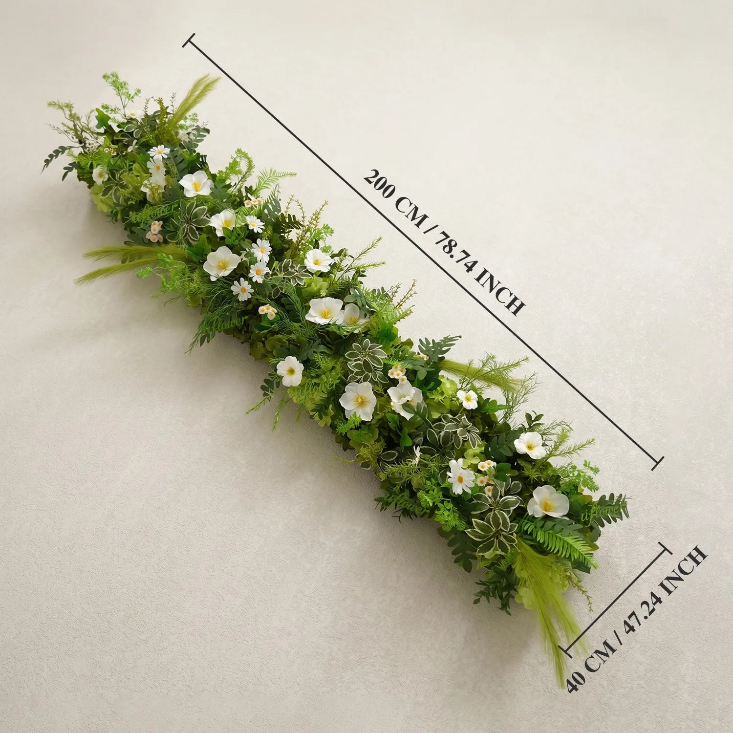 Uflower Greenery Floral Row Wedding & Event Backdrop MC80310-01