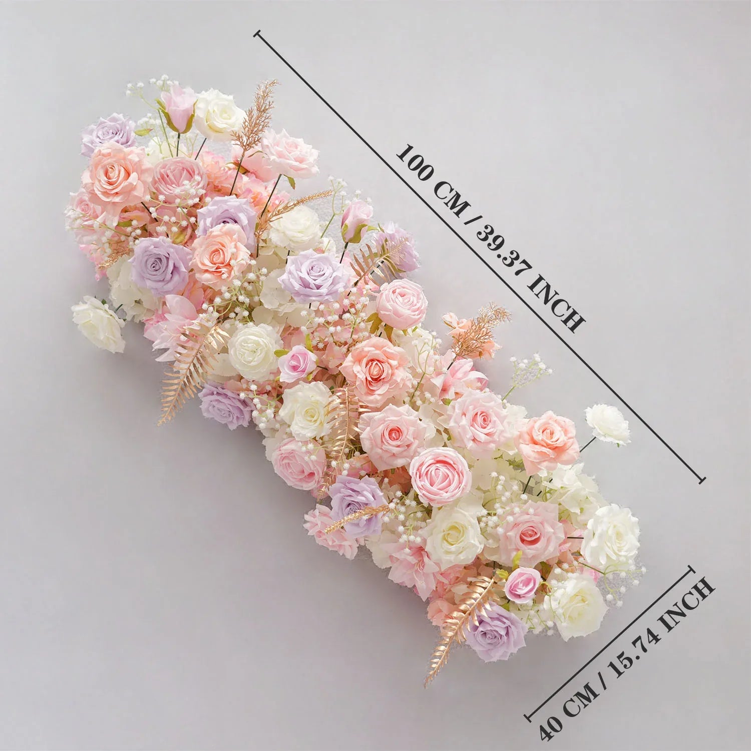 Uflower Purple Pink Rose Floral Door Arch Wedding Party Backdrop Decoration MC80127 - Uflower