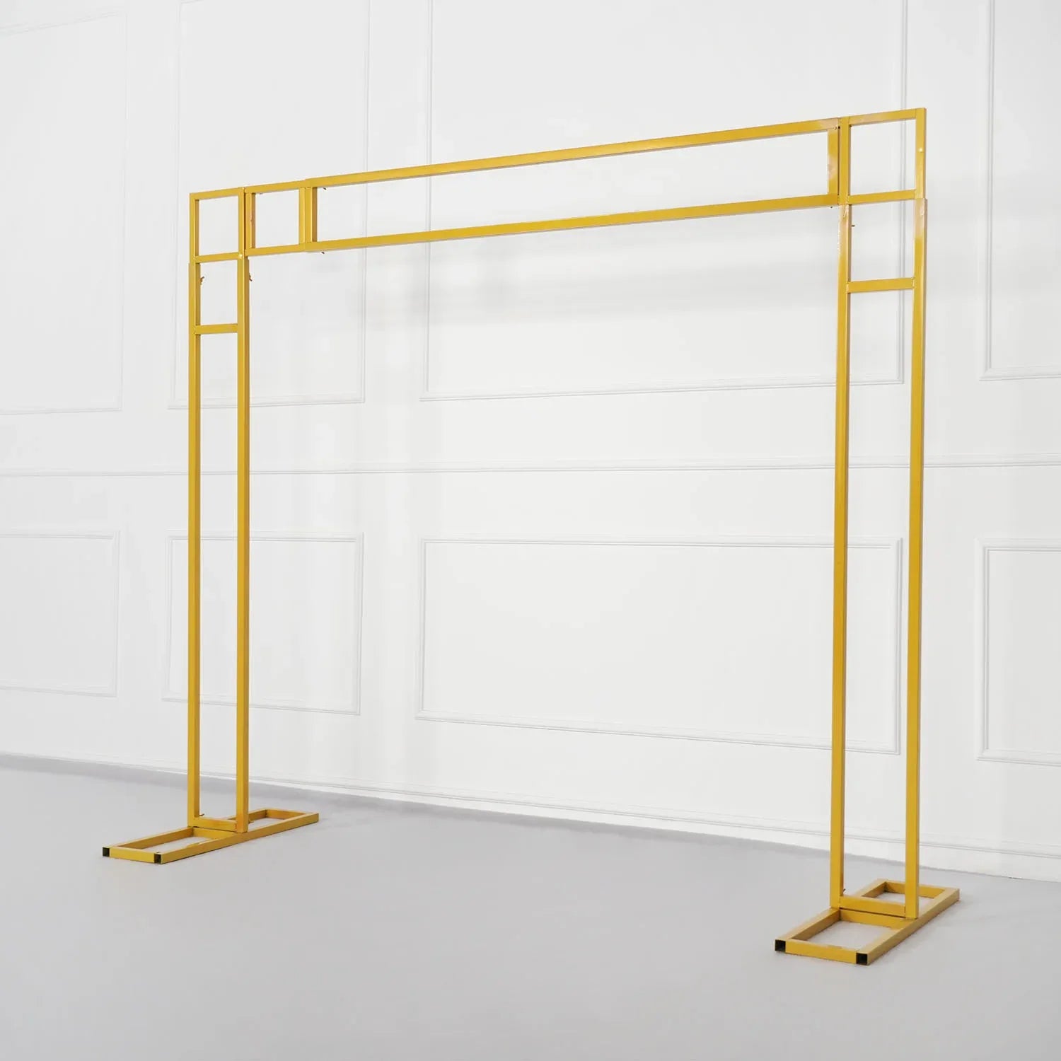 Uflower White Gold Retractable Flower Stand Adjustable Wedding Stage Background Shelf MSD80002 - Uflower