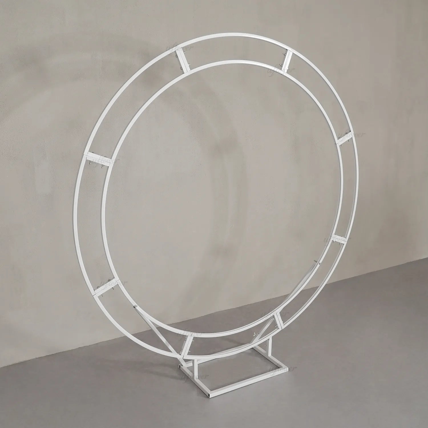 Uflower 2M Round Iron Arch Wedding Ceremony Backdrop Flower Stand MSD80031-01