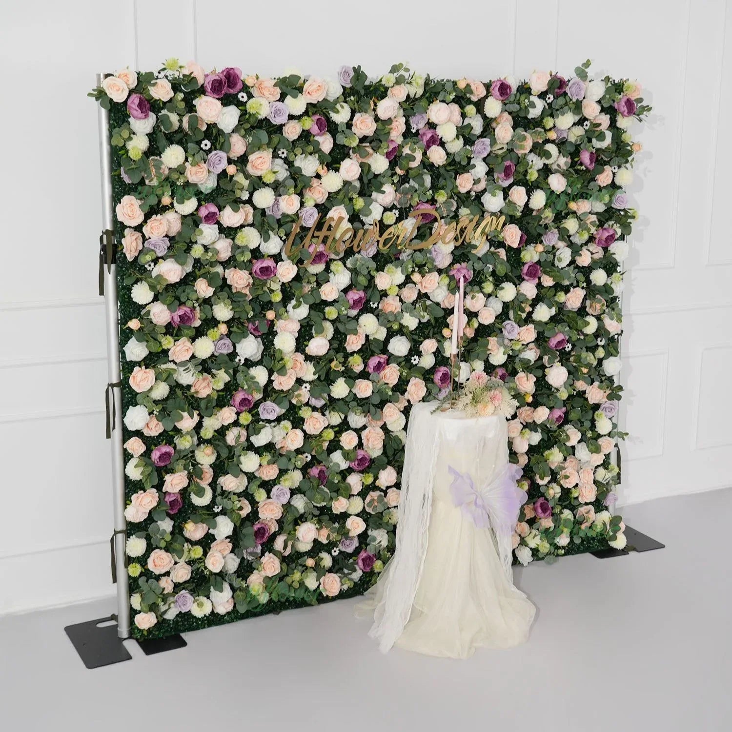 Uflower Purple Yellow Flower Wall Backdrop Wedding Party Decoration SET80161 - Uflower