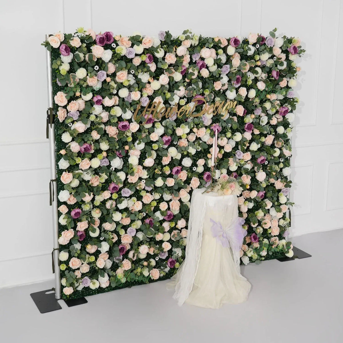 Uflower Purple Yellow Flower Wall Backdrop Wedding Party Decoration SET80161 - Uflower
