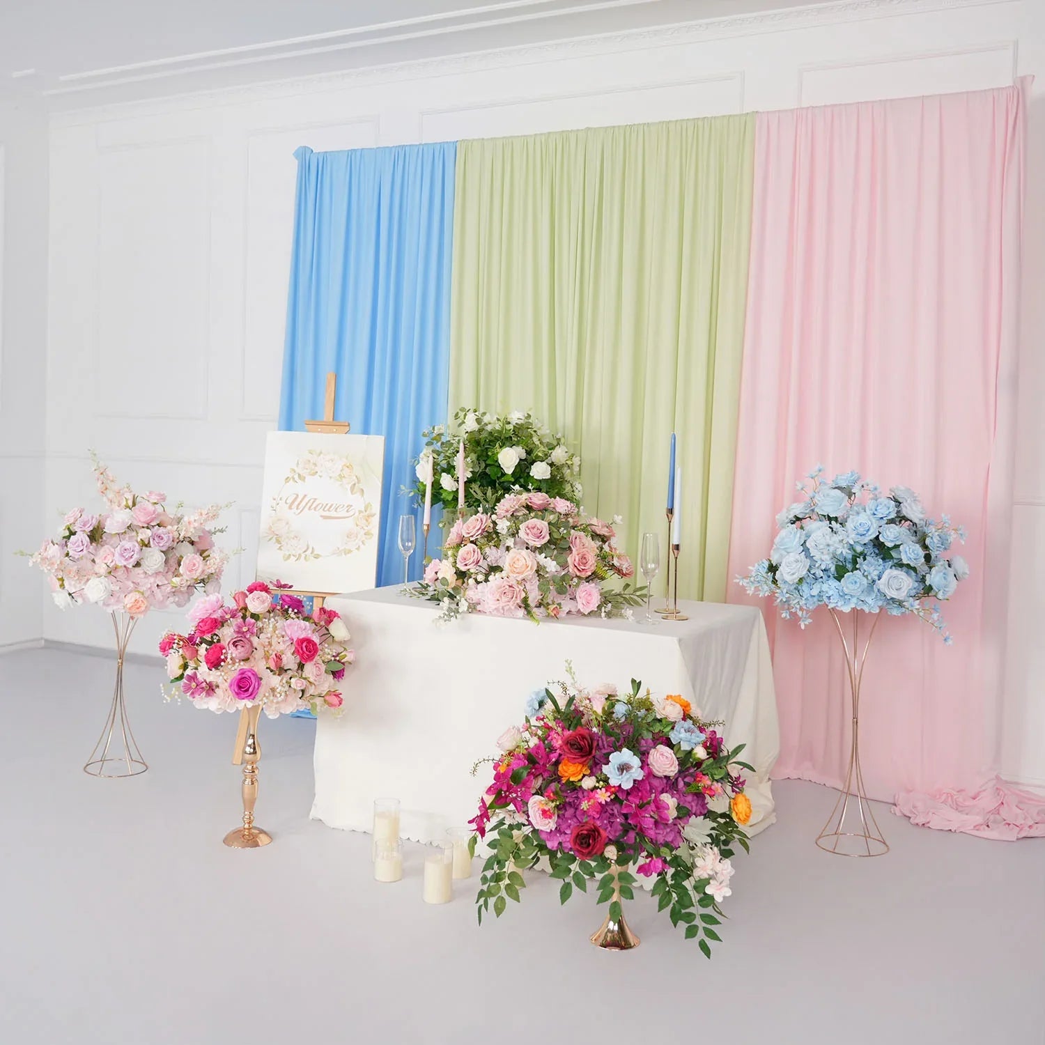 Uflower Table Centerpieces Floral Ball Wedding Decor Flower Arrangement MB80071 - Uflower