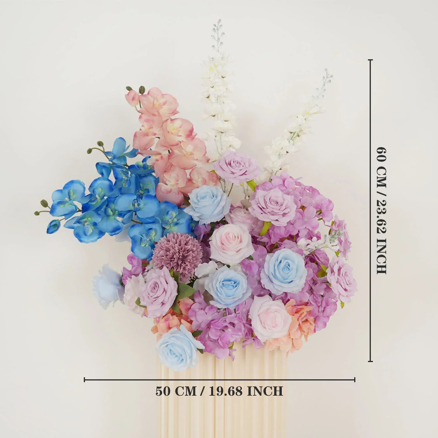 Uflower Artificial Purple Blue Wedding KT Backdrop Flower Row Decor SET80105 - Uflower