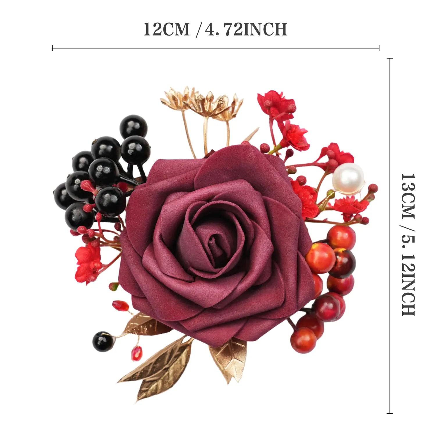 Uflower Boutonnieres in Burgundy MG80011-02*6