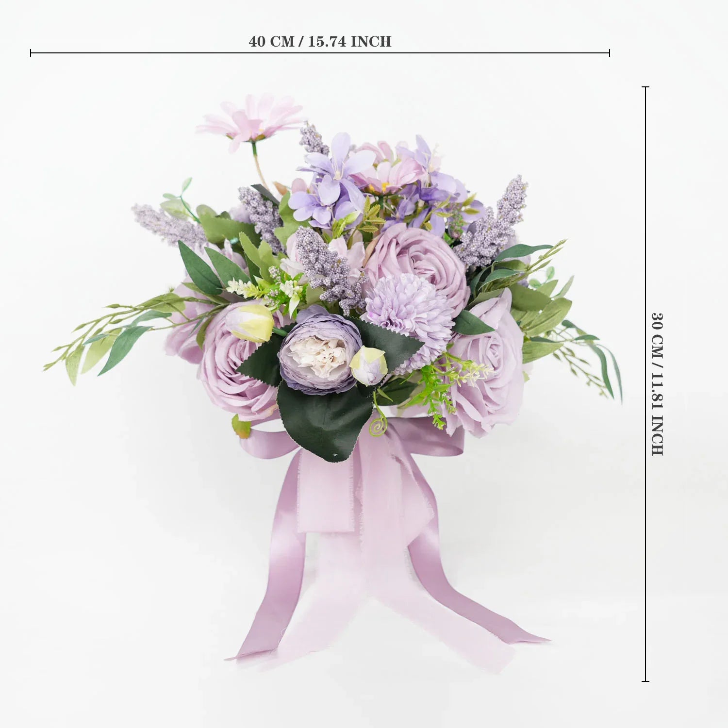 Uflower Purple bridal flower bouquet MG80004-01 - Uflower