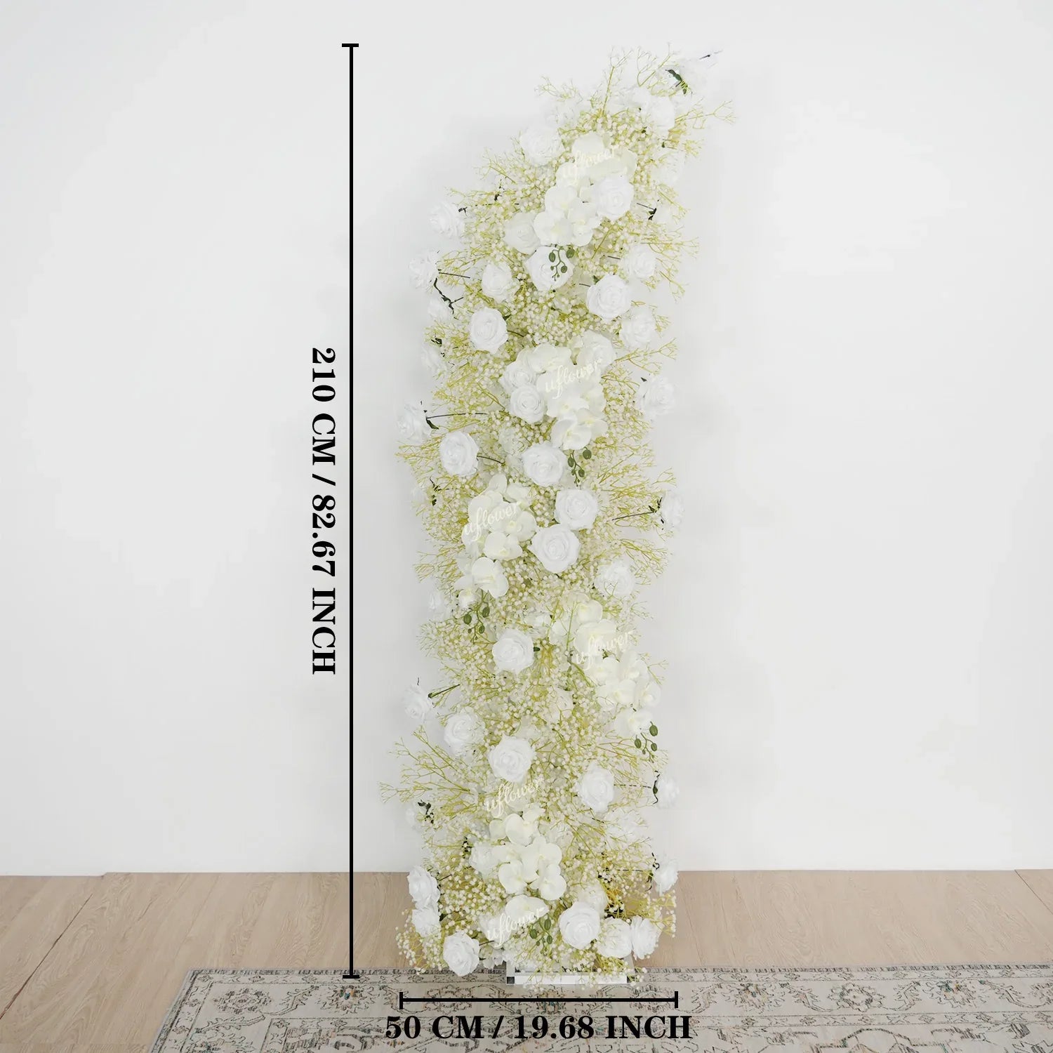 White Flower Row Decor Wedding Backdrop Horn Arch SET80087 - Uflower