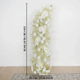 White Flower Row Decor Wedding Backdrop Horn Arch SET80087 - Uflower