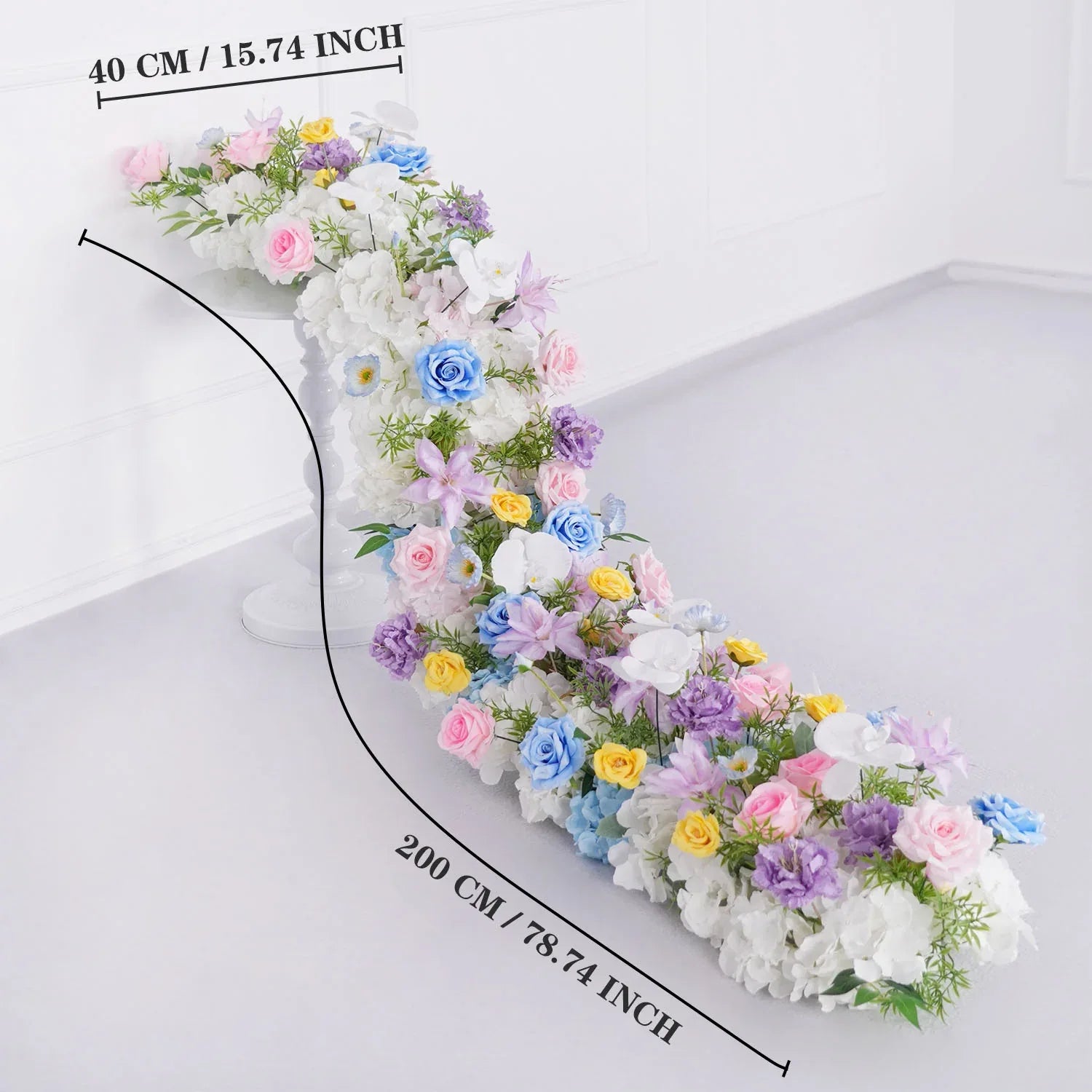 Uflower Colored Table Runner Arrangement Wedding Backdrop Wall Decor MC80091 - Uflower