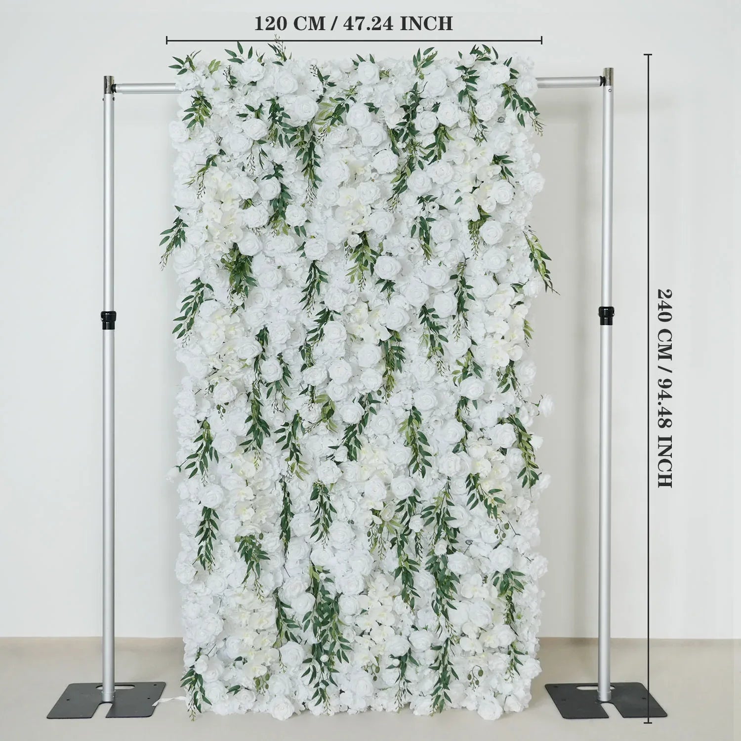 Uflower Artificial White Rose 5D Wedding Flower Wall SET80095 - Uflower