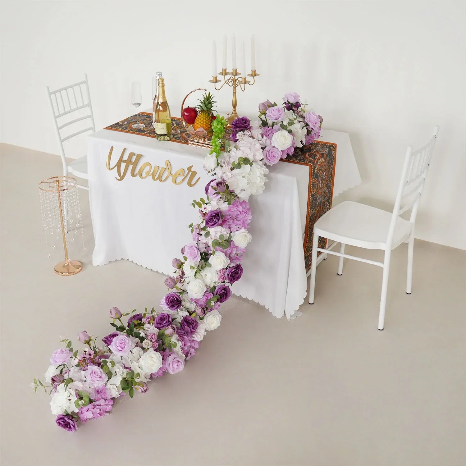 Uflower Artificial Flower Row Sofa Table Runner Floor Flower Arrangement MC80107 - Uflower