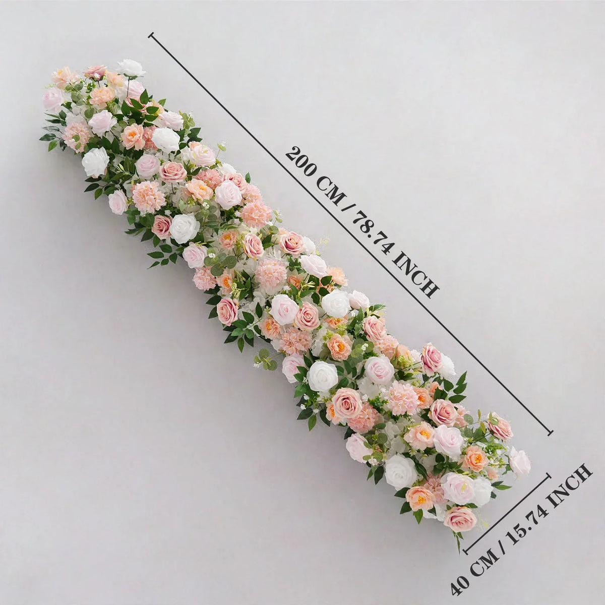 Uflower White Pink Rose Floral Square Arch Wedding Party Backdrop Decoration SET80117 - Uflower