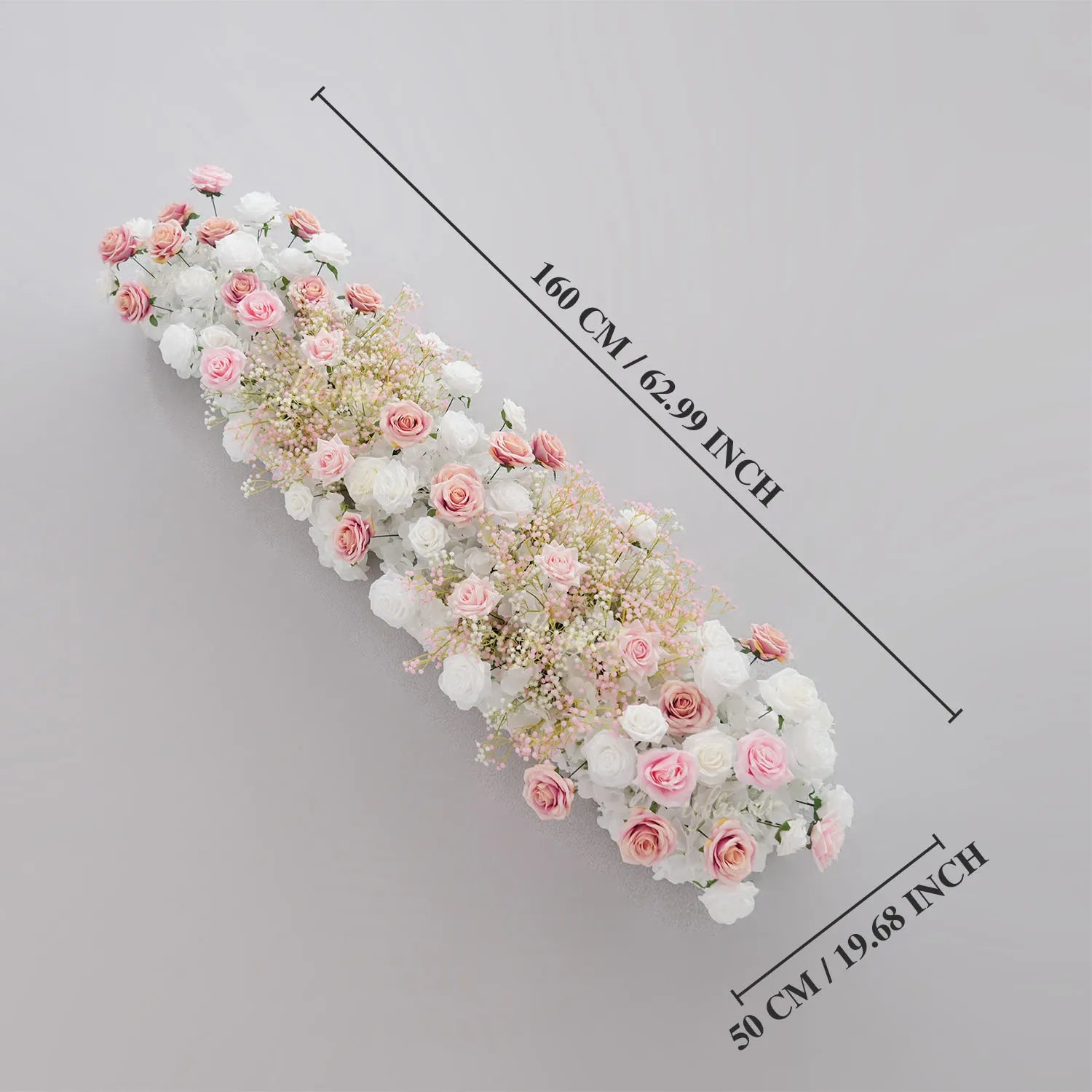 Uflower Baby Breath Pink Sofa Table Runner Floor Flower Arrangement MC80209-01