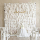 Uflower Mur de fleurs artificielles blanches 5D pour mariage, décoration de fond, fête d'anniversaire SET80104