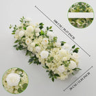 Uflower White Rose Greenery Floral Door Arch Wedding Party Backdrop Decoration SET80199 - Uflower