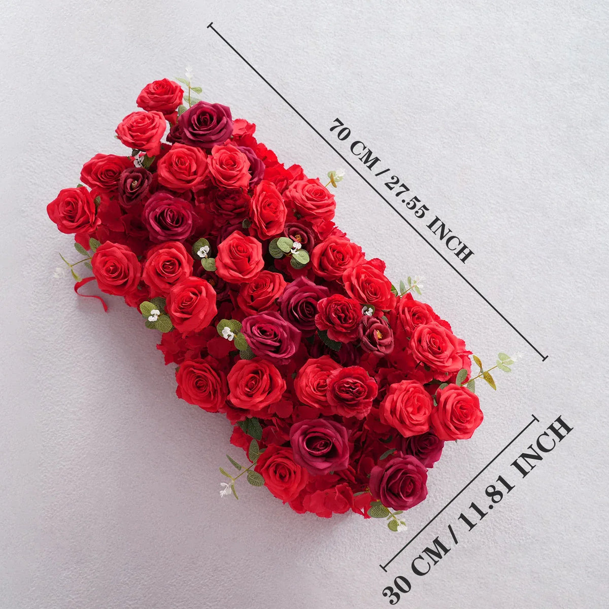 Uflower 2.2m*2.2m Red Rose Wedding Arch Heart Arch Decor SET80056 - Uflower