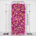 Uflower Flower Wall Hot Pink Orange Rose Floral Backdrop Wedding Party Proposal Decor Banquet Supplies SET80106 - Uflower