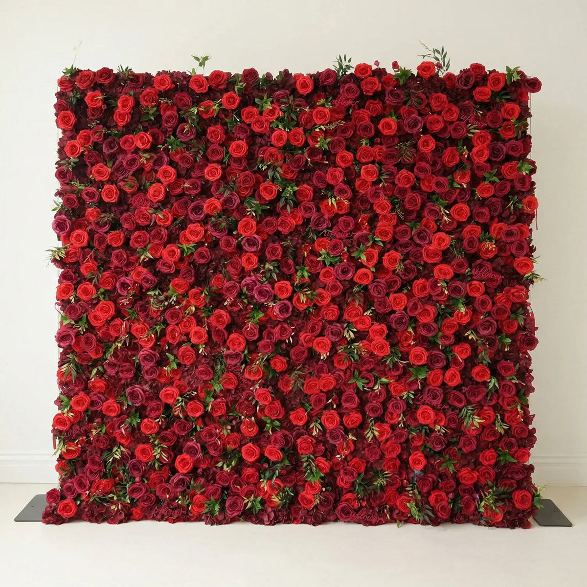 Toile de fond murale florale rose rouge Uflower Décoration de fête d'anniversaire de mariage ENSEMBLE80118-01