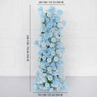 Uflower Blue Rose Orchid Pompoms Wedding Background Arch KT Board Decorative Flower SET80084 - Uflower